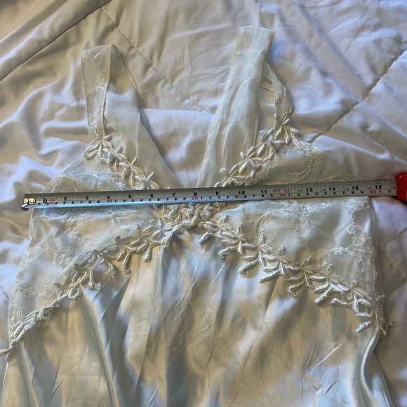Vintage  Jia's intimate satin slip dress lingerie lace bridal romantic , size S - Picture 10 of 13